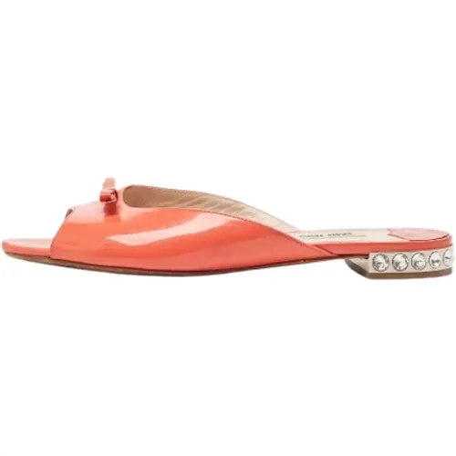 Pre-owned Leder flats - Miu Miu Pre-owned - Modalova