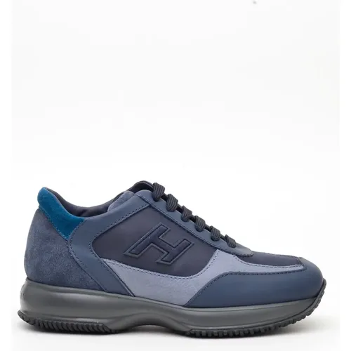 Blaue Wildleder Interactive Sneakers , Damen, Größe: 37 1/2 EU - Hogan - Modalova