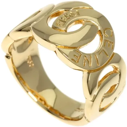 Pre-owned Gold rings , female, Sizes: ONE SIZE - Celine Vintage - Modalova