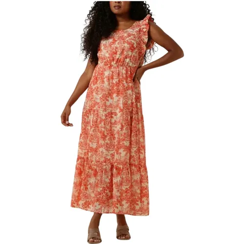 Orange Midi Kleid Delia , Damen, Größe: XL - Amaya Amsterdam - Modalova