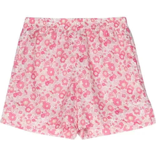 Pink Shorts Liberty Fabric Elastic Waistband , female, Sizes: S, M - MC2 Saint Barth - Modalova