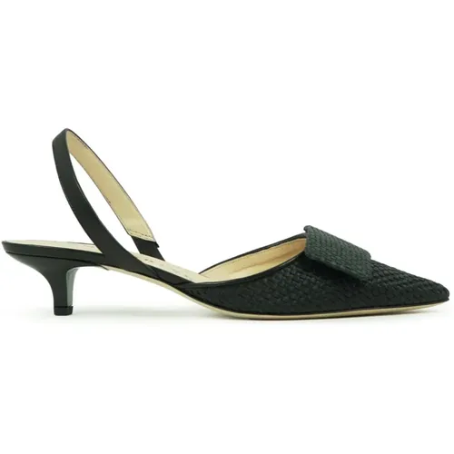 Rafia Slingback mit Plaque , Damen, Größe: 37 1/2 EU - Prosperine - Modalova