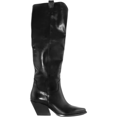 Elevate Your Style with Leather Knee Boots , female, Sizes: 5 UK - Elena Iachi - Modalova