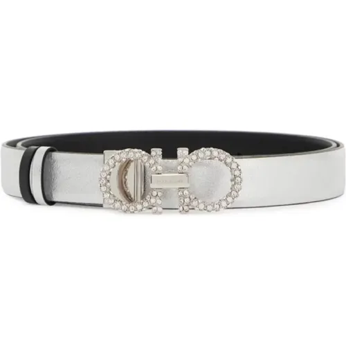 Reversible Rhinestone G Belt , female, Sizes: 95 CM, 100 CM, 80 CM, 90 CM, 85 CM - Salvatore Ferragamo - Modalova