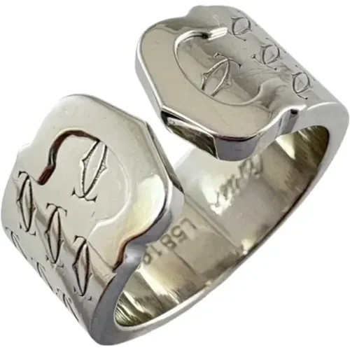 Pre-owned White Gold rings , female, Sizes: ONE SIZE - Cartier Vintage - Modalova