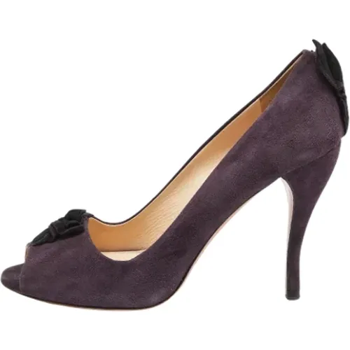 Pre-owned Pumps, female, , Size: 9 US Pre-owned Suede heels - Prada Vintage - Modalova