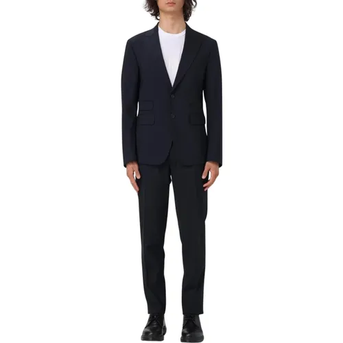 Single Breasted Suits, male, , Size: XL Grey Two-Piece Suit Set - Dsquared2 - Modalova
