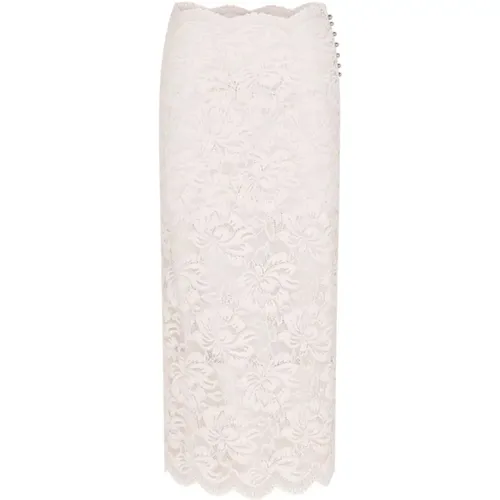 Long Skirt Ivory , female, Sizes: M - Paco Rabanne - Modalova