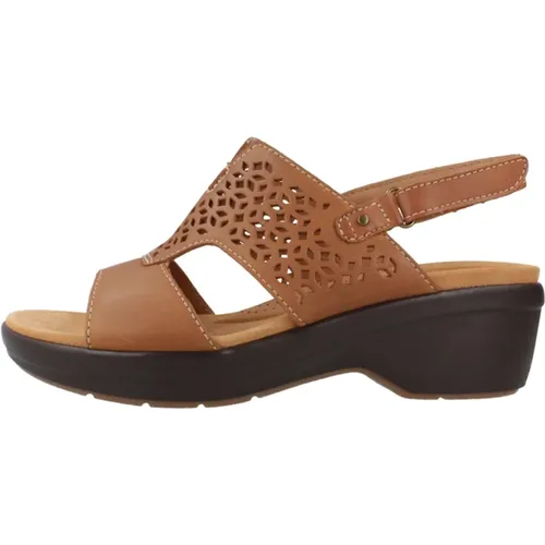 Flat Sandalen , Damen, Größe: 38 EU - Clarks - Modalova