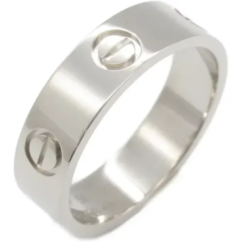 Pre-owned Jewellery, female, , Size: ONE SIZE Pre-owned White Gold rings - Cartier Vintage - Modalova