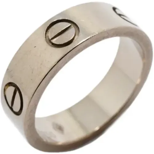 Pre-owned Jewellery, female, , Size: ONE SIZE Pre-owned White Gold rings - Cartier Vintage - Modalova