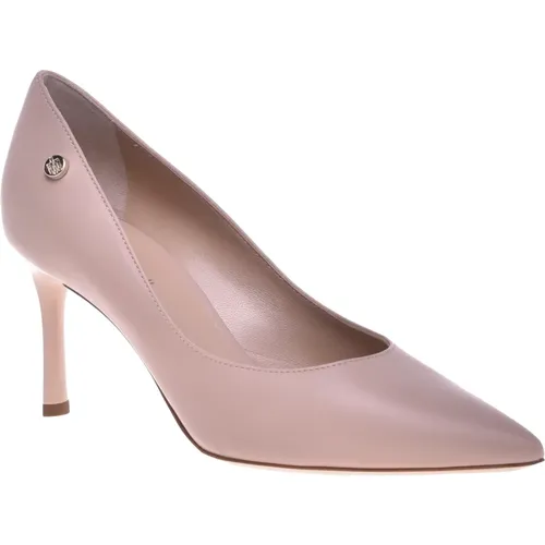 Court shoes in nude leather , Damen, Größe: 35 1/2 EU - Baldinini - Modalova