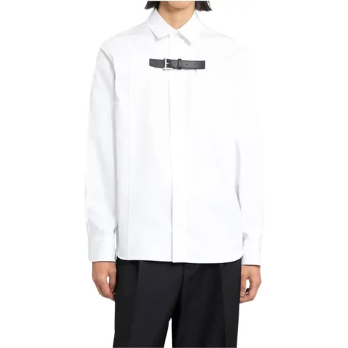 Weißes formelles Hemd mit Schnalle , Herren, Größe: M - Versace - Modalova