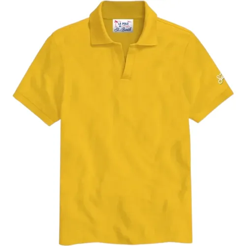 Polo Shirts, male, , Size: XL Men's Polo Shirt Short Sleeve Pique - MC2 Saint Barth - Modalova
