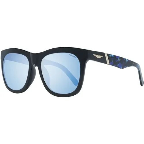 Sunglasses, male, , Size: ONE SIZE Mens Sunglasses Square Mirrored Blue - Police - Modalova