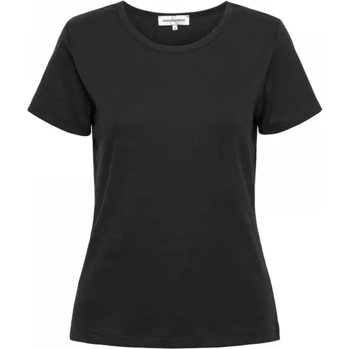 Ribbed Basic T-Shirt with Short Sleeves , female, Sizes: XS, 2XL, L, M, S, 3XL, XL - &Co Woman - Modalova