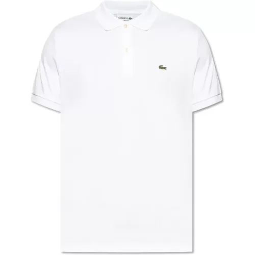 Polo Shirts, male, , Size: L Polo with logo-shaped patch - Lacoste - Modalova