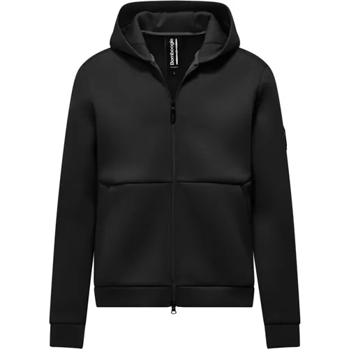 Zip-throughs, male, , Size: XS Jacket with Hood and Kangaroo Pockets - BomBoogie - Modalova