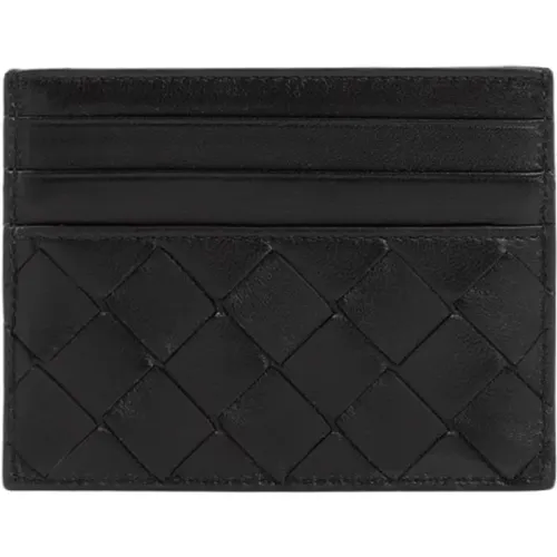 Gold Credit Card Case , female, Sizes: ONE SIZE - Bottega Veneta - Modalova