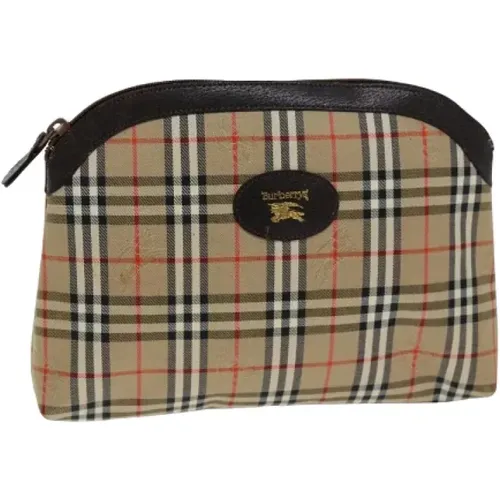 Pre-owned Clutches, female, , Size: ONE SIZE Pre-owned Canvas pouches - Burberry Vintage - Modalova