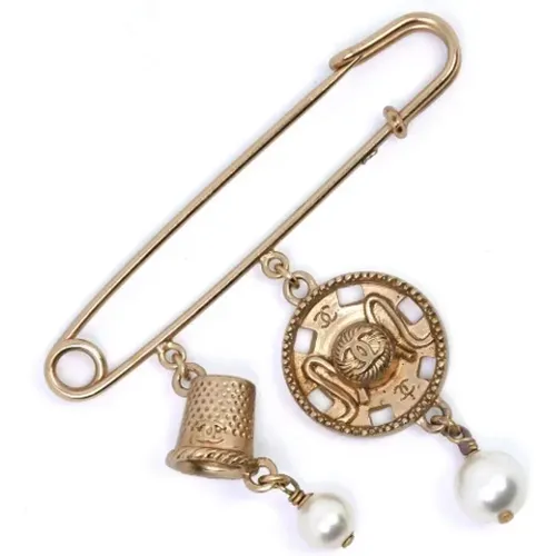 Pre-owned Jewellery, female, , Size: ONE SIZE Pre-owned Metal brooches - Chanel Vintage - Modalova