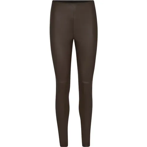 Stretch Leather Leggings Rain Drum , female, Sizes: S, L, XS, M - MOS MOSH - Modalova