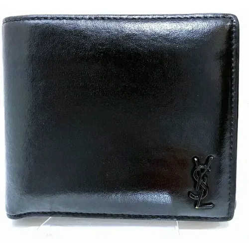 Pre-owned Wallets, male, , Size: ONE SIZE Pre-owned Leather wallets - Yves Saint Laurent Vintage - Modalova