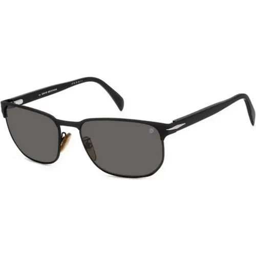 Schwarze Metall-Sonnenbrille für Männer - Eyewear by David Beckham - Modalova