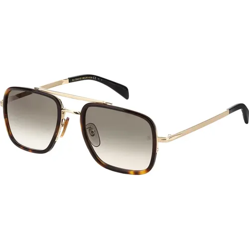 Gold Havana Sunglasses , male, Sizes: 54 MM - Eyewear by David Beckham - Modalova