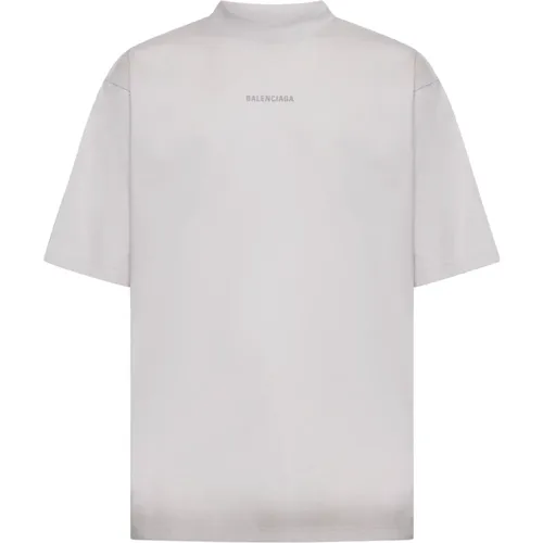 Gradient Off-White Cotton T-shirt , male, Sizes: M, S, L, XS - Balenciaga - Modalova