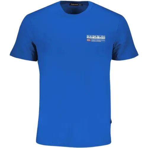 Bedrucktes Logo Bio-Baumwoll T-Shirt , Herren, Größe: XL - Napapijri - Modalova