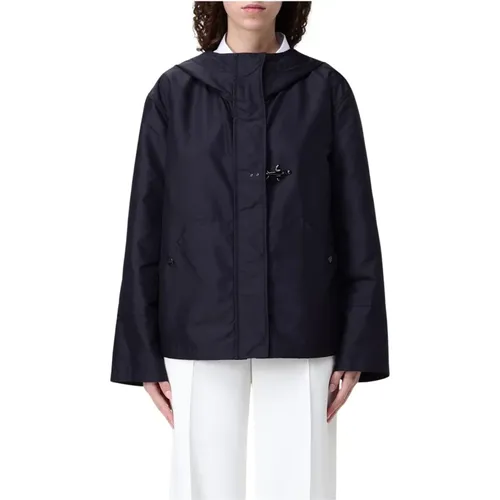 Light Jackets, female, , Size: L Hooded Jacket with HookandEye Closure - Fay - Modalova