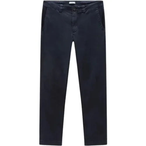 Melton Elastic Cotton Pants , male, Sizes: W32 - Woolrich - Modalova