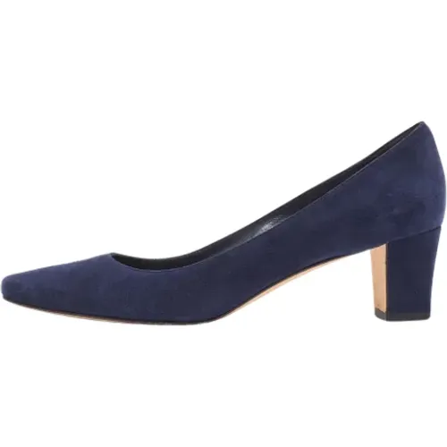 Pre-owned Pumps, female, , Size: 8 US Pre-owned Suede heels - Manolo Blahnik Pre-owned - Modalova