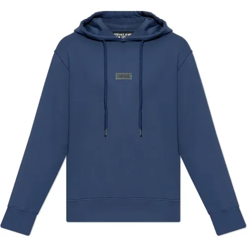 Sweatshirt mit Logo-Applikation , Herren, Größe: S - Versace Jeans Couture - Modalova