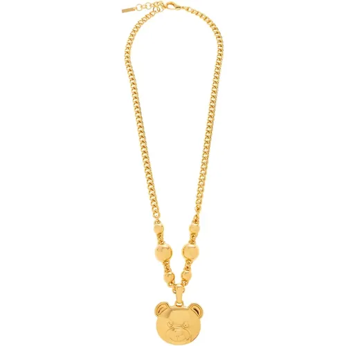 Necklaces, female, , Size: ONE SIZE Necklace with teddy bear head - Moschino - Modalova