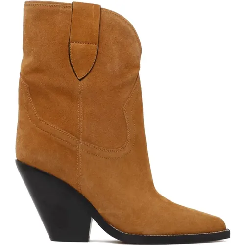 Camel Suede Leyane Boots , female, Sizes: 3 UK - Isabel marant - Modalova