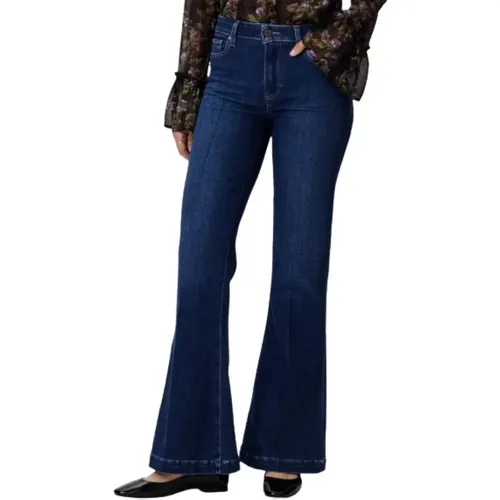 Vintage-inspired High-rise Flare Jeans , female, Sizes: W27 - Paige - Modalova