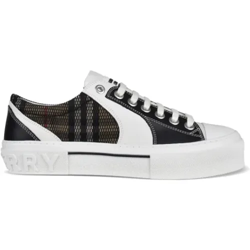 Luxury Leather Sneakers with Iconic Pattern , male, Sizes: 7 UK - Burberry - Modalova