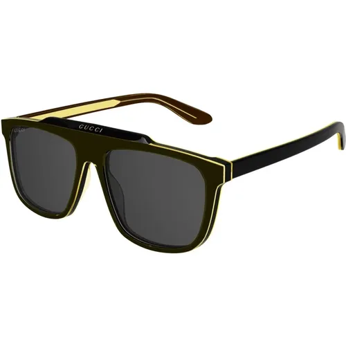 Grey Sunglasses Gg1039S 001 , male, Sizes: 58 MM - Gucci - Modalova