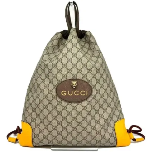 Pre-owned Backpacks, female, , Size: ONE SIZE Pre-owned Canvas gucci-bags - Gucci Vintage - Modalova