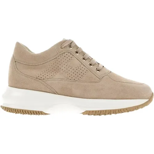 Perforated Suede Sneakers with Removable Fussbett , female, Sizes: 6 UK, 2 UK, 4 1/2 UK, 3 1/2 UK, 2 1/2 UK, 5 UK, 3 UK, 4 UK, 7 UK, 5 1/2 UK - Hogan - Modalova