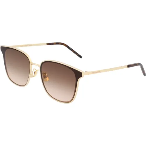 Golden Brown Gradient Sunglasses SL 272 , unisex, Sizes: 64 MM - Saint Laurent - Modalova