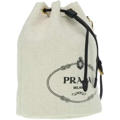 Pre-owned Bucket Bags, female, , Size: ONE SIZE Pre-owned Canvas prada-bags - Prada Vintage - Modalova