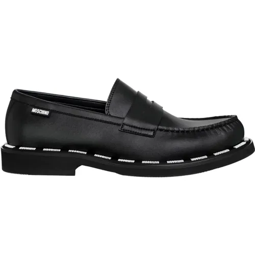 Loafers, male, , Size: 9 US Stylish Men`s Loafers - Moschino - Modalova