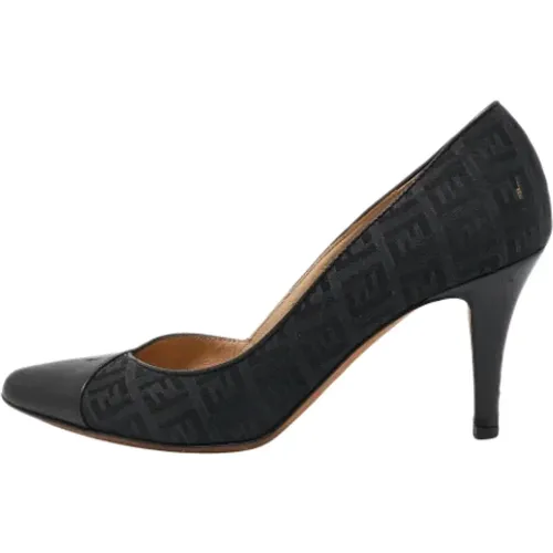 Pre-owned Canvas heels , female, Sizes: 4 UK - Fendi Vintage - Modalova