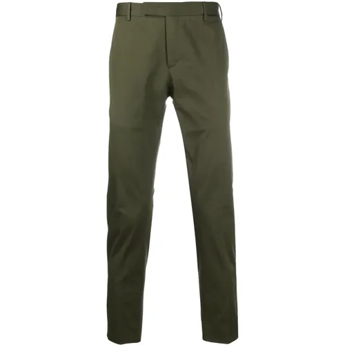 Cotton and Linen Pants with Zipper Closure , male, Sizes: S - PT Torino - Modalova