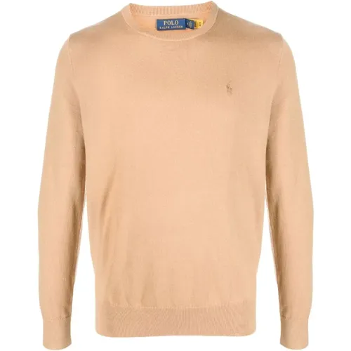 Brauner Casual Pullover mit langen Ärmeln , Herren, Größe: XL - Polo Ralph Lauren - Modalova