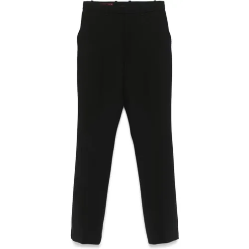 Wool Crepe Trousers Straight Leg , female, Sizes: L, M, XS, S - Gucci - Modalova