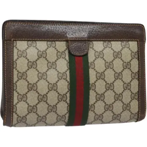 Pre-owned Leather clutches , female, Sizes: ONE SIZE - Gucci Vintage - Modalova